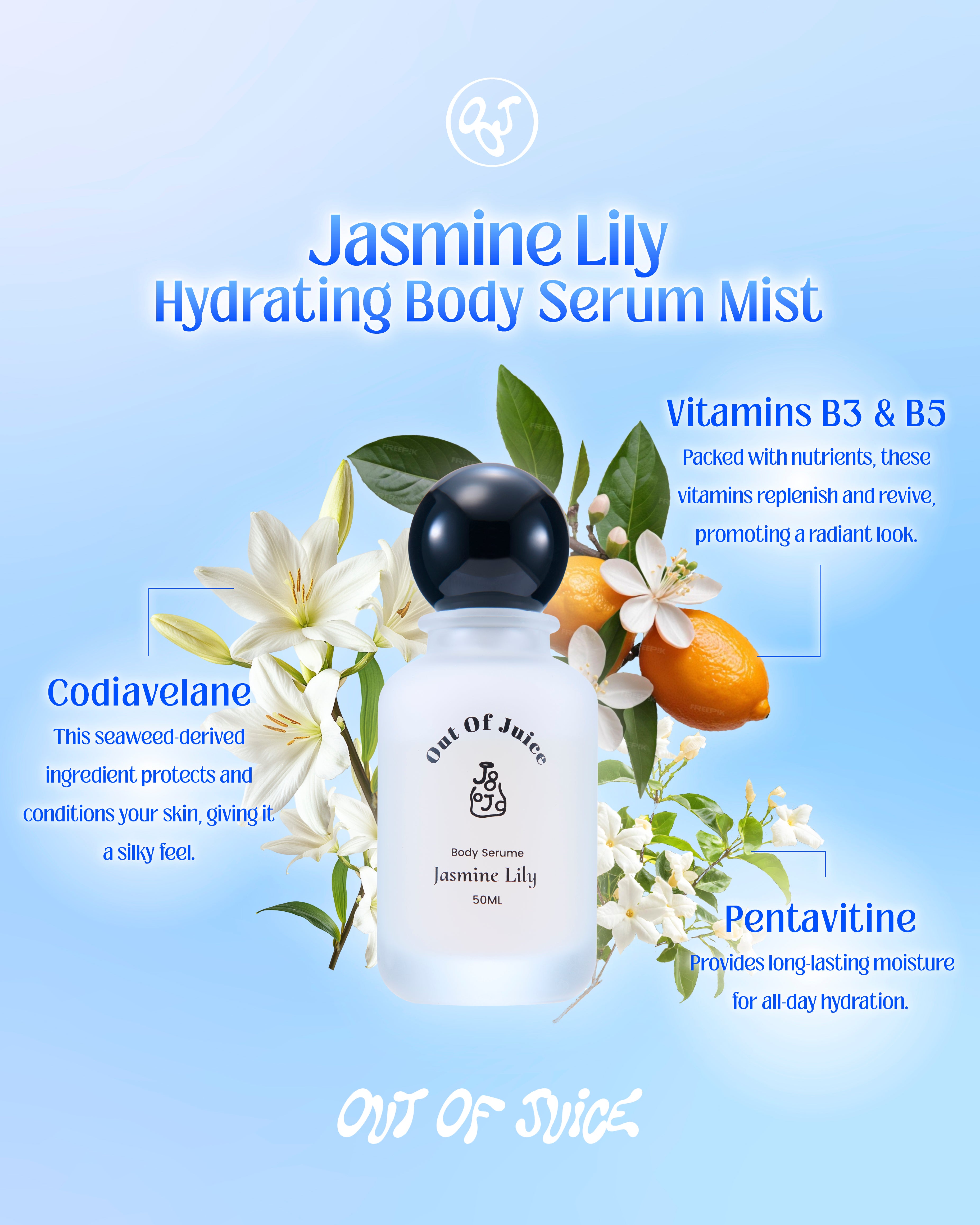 Jasmine Lily Hydrating Body Serum Mist